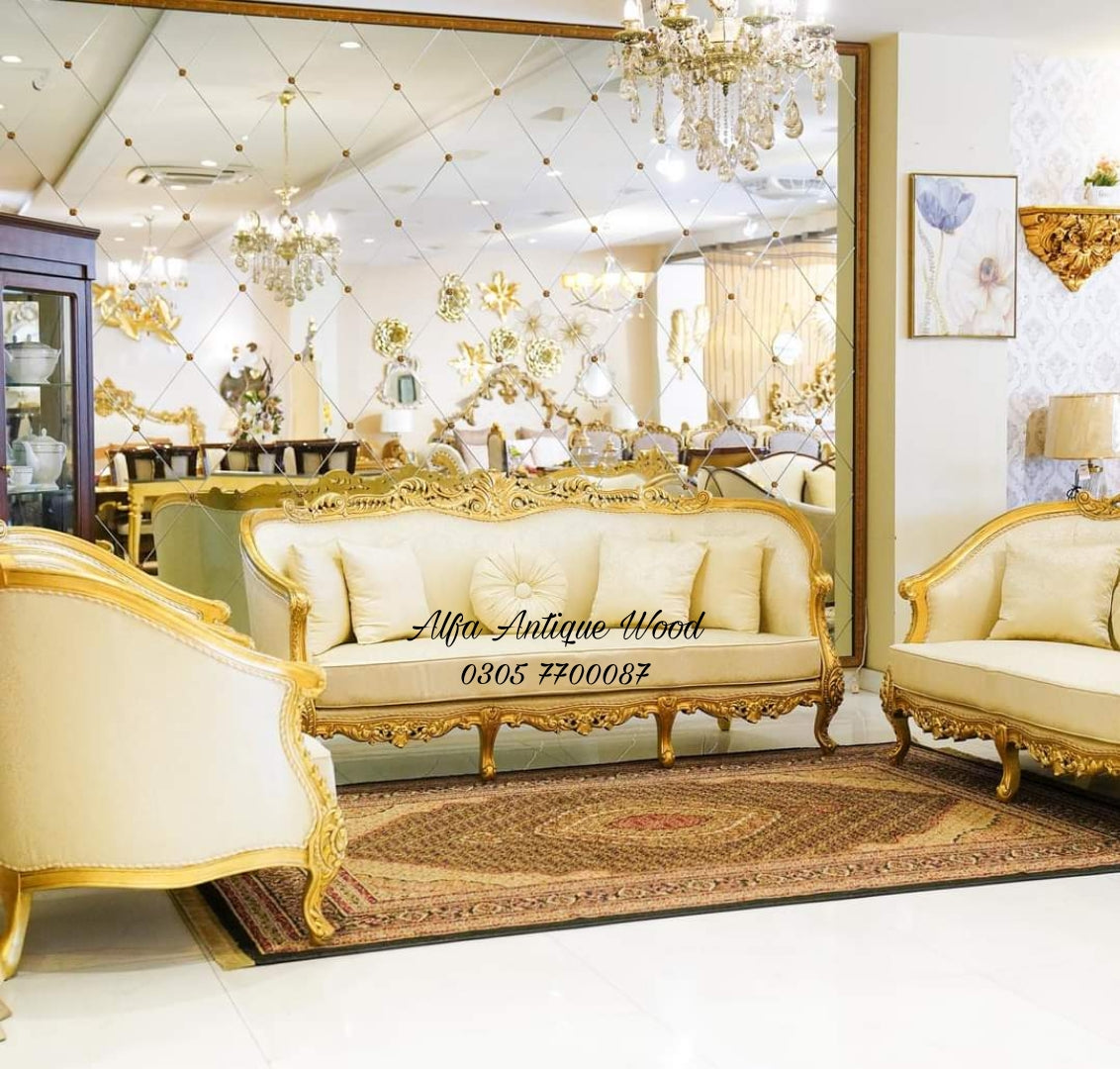 Carmen Royal Sofa Set | Hand-Carved Sheesham Wood