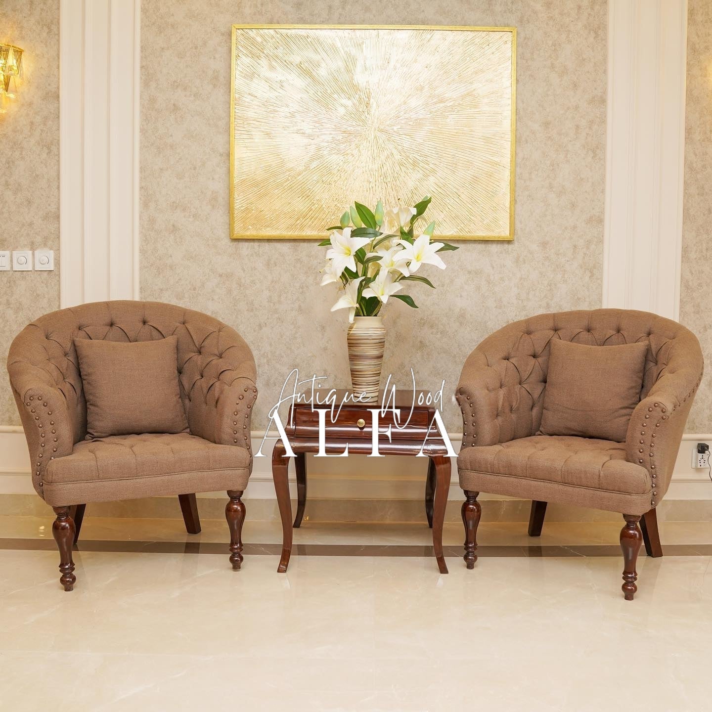 Swan Round Chair Set