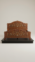 Rosewood Bed Frame Intricate Floral Motifs