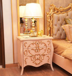 White Gold Crown Bed Set