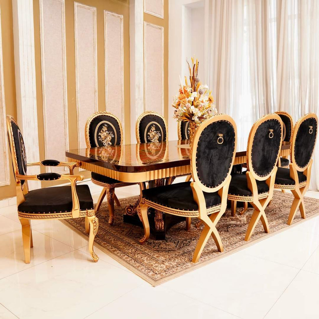 Gold Leaf Dining Table(Black)