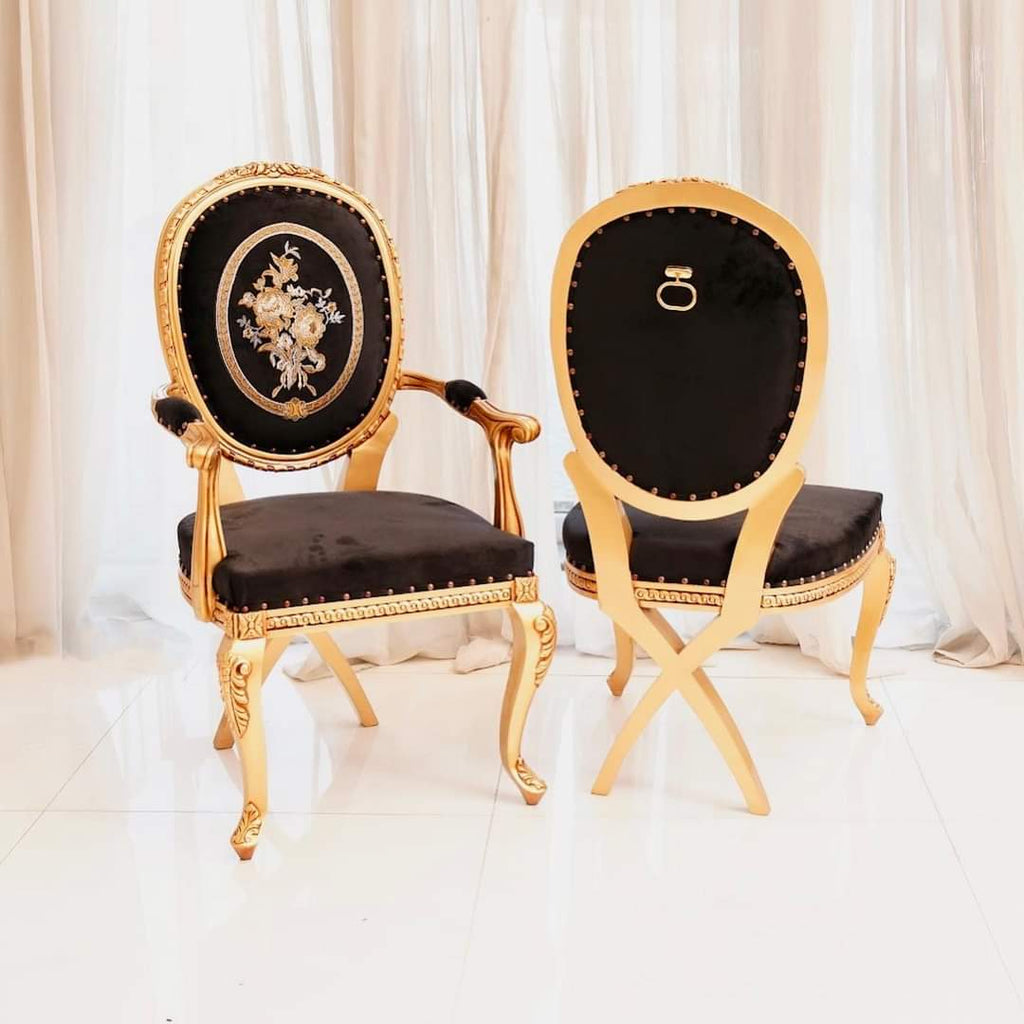 Gold Leaf Dining Table(Black)