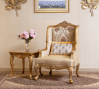 Wooden Spiral Gold Sofa
