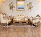 Wooden Spiral Gold Sofa