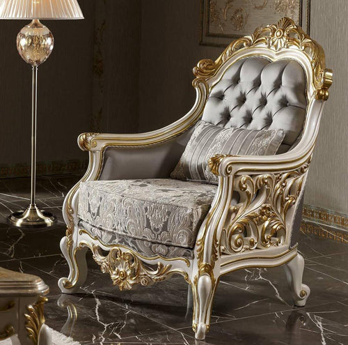 Versailles Sovereign Sofa Set | Hand-Carved Sheesham Sides