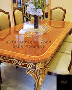 Wooden Shield Dining Set