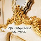 Royal Gold Calisto Bed Set | Handcrafted Chinioti Sheesham Wood Furniture