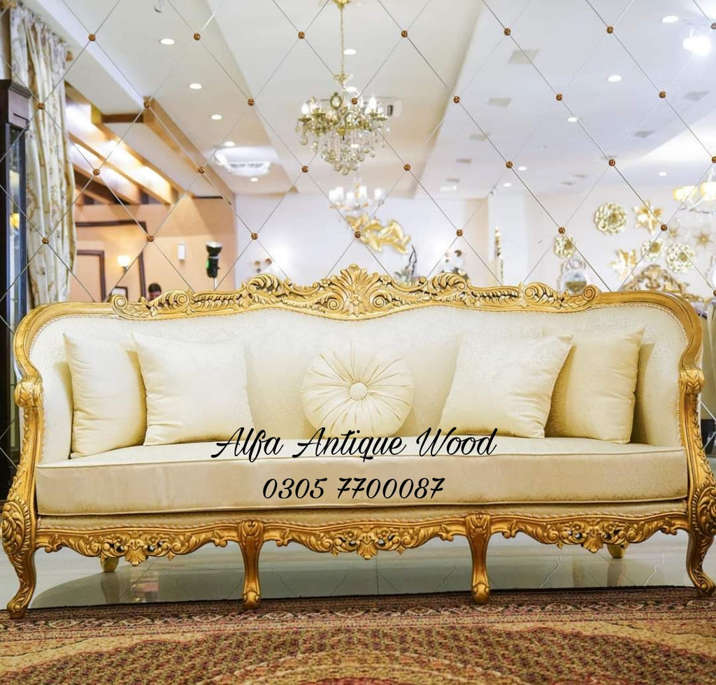 Carmen Royal Sofa Set | Hand-Carved Sheesham Wood