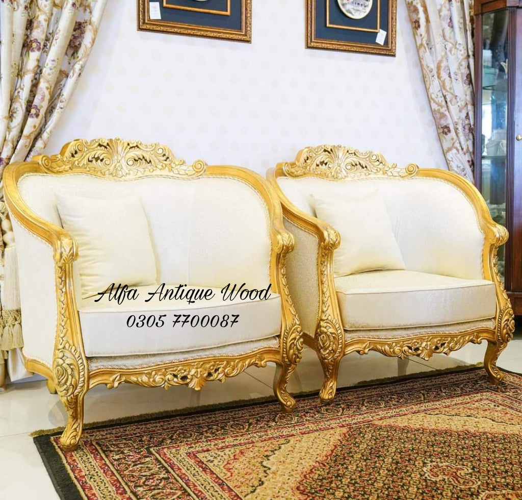Carmen Royal Sofa Set | Hand-Carved Sheesham Wood