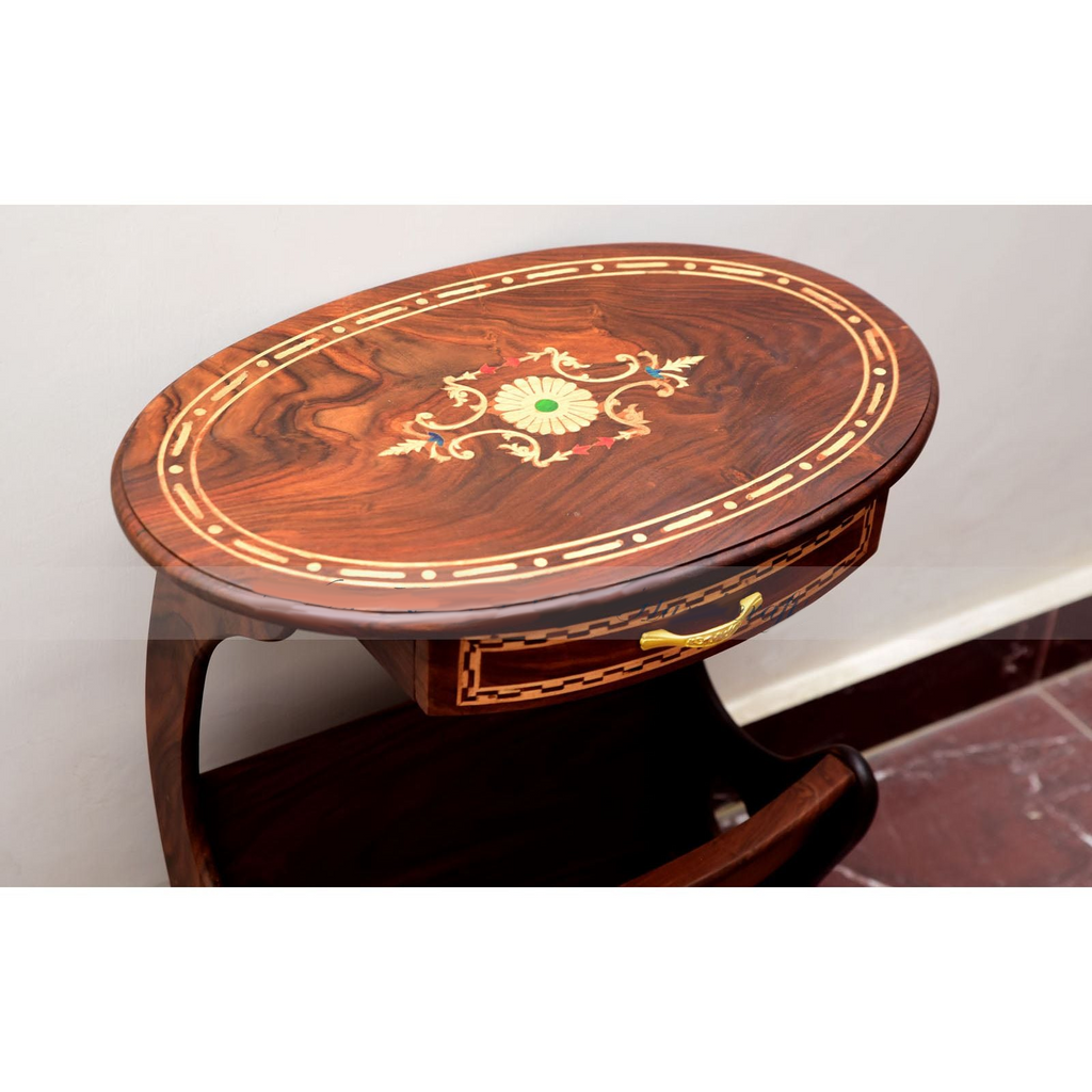 Sheesham Wooden Inlaid Magazine Racks