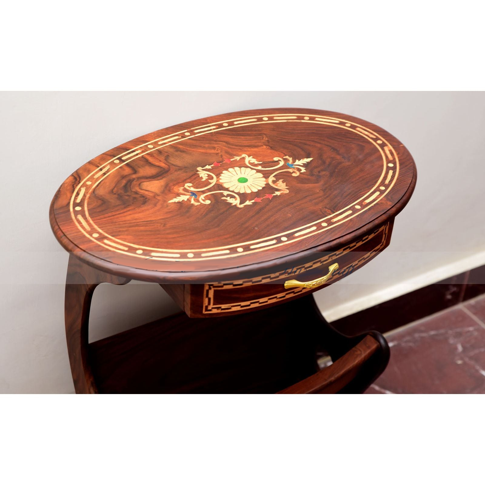 Sheesham Wooden Inlaid Magazine Racks