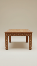 Ornate Solid Teak Dining Table With Chinioti Detailing