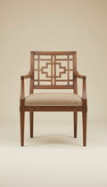 Heirloom Accent Chair With Geometric Carving