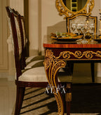Wooden Shield Dining Set