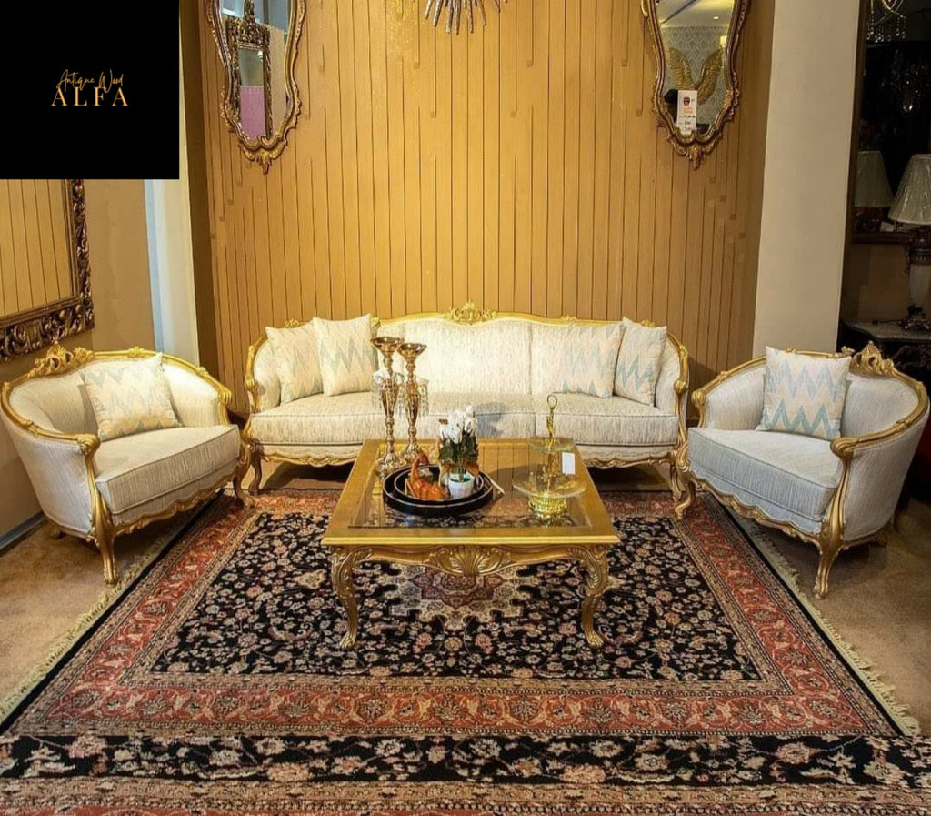 Wooden Crazy Classic Sofa Set